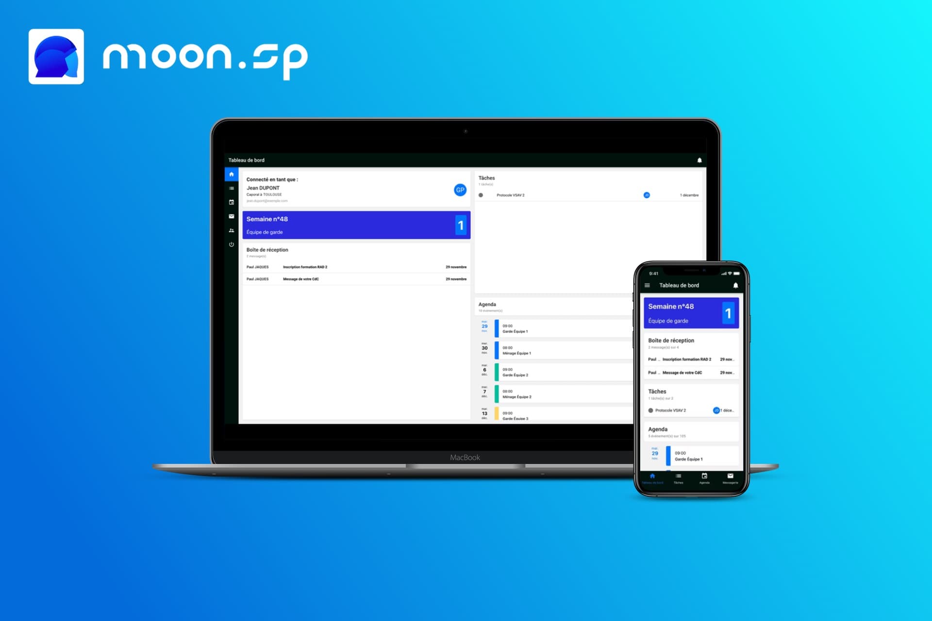 App Mobile + Web App | Moon.sp